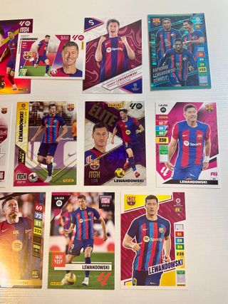 Mega Lote 14 Cromos Lewandowski FC Barcelona