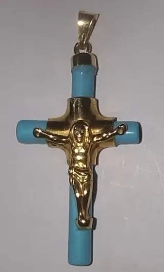 Croce turchese e oro