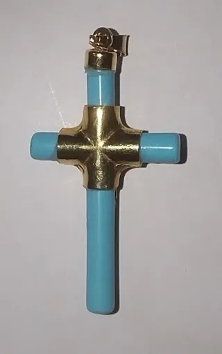 Croce turchese e oro