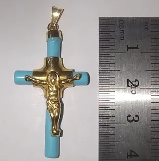 Croce turchese e oro