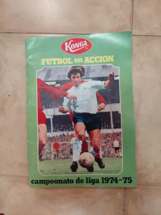 Álbum cromos fútbol Konga 1974-75