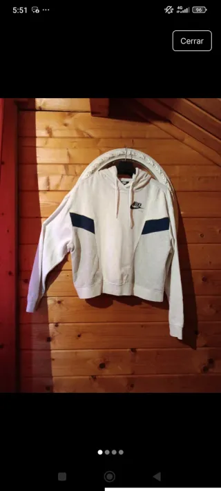 Sudadera Nike Mujer gris  y blanco