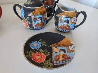 JUEGO DE TÉ o CAFÉ PORCELANA JAPONESA VINTAGE