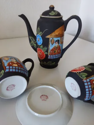 JUEGO DE TÉ o CAFÉ PORCELANA JAPONESA VINTAGE