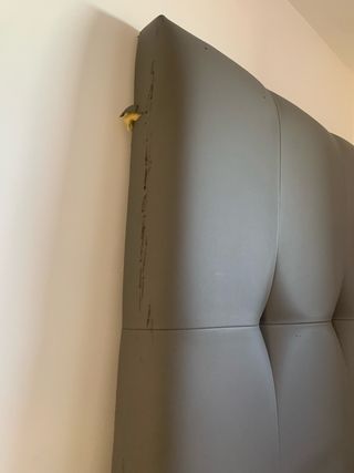 Cabecero gris polipiel