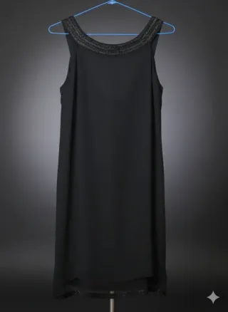 Vestido negro fiesta/evento Morgan