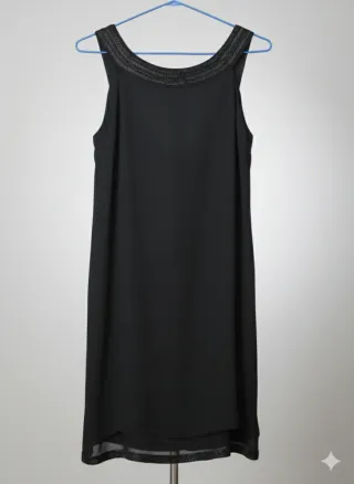 Vestido negro fiesta/evento Morgan