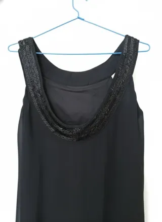 Vestido negro fiesta/evento Morgan