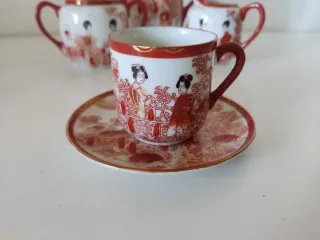 JUEGO DE CAFÉ - TÉ PORCELANA JAPÓN VINTAGE