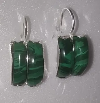 Orecchini Malachite Argento