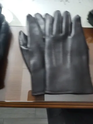 2 Pares Guantes Piel Hombre y Mujer