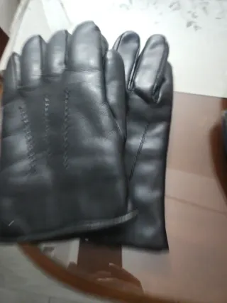 2 Pares Guantes Piel Hombre y Mujer