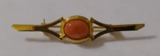 Spilla corallo argento dorato