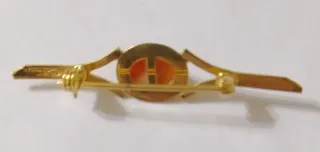 Spilla corallo argento dorato