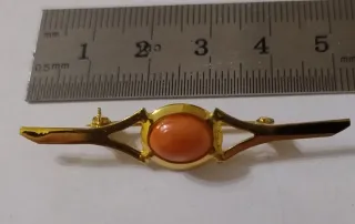 Spilla corallo argento dorato