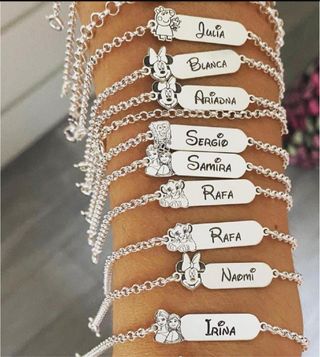 Pulsera Plata Ley Personajes animados