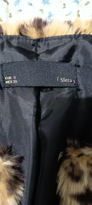 Chaquetón leopardo negro y marrón