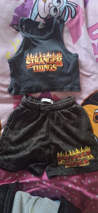 Stranger Things Top y Shorts, conjunto de zara