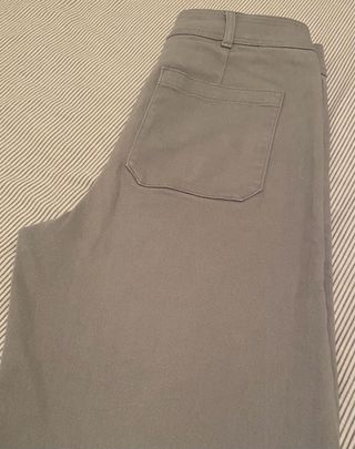 Pantalón ancho mujer gris