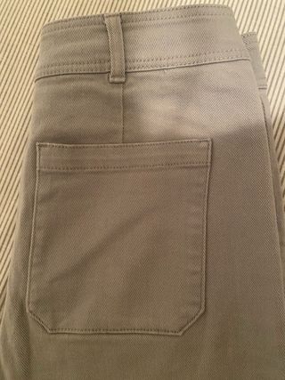 Pantalón ancho mujer gris