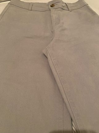 Pantalón ancho mujer gris