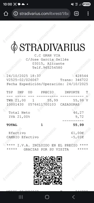 Cazadora Negra Stradivarius Mujer