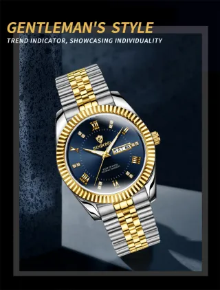 Reloj BINBOND Hombre Oro y Plata