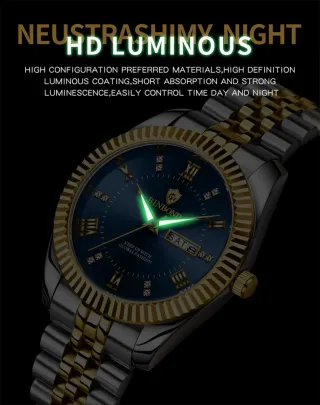 Reloj BINBOND Hombre Oro y Plata