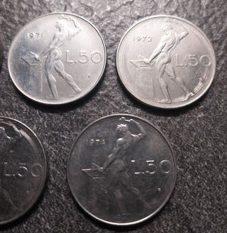 50 Lire Vulcano dal 1970 al 1974 Italia
