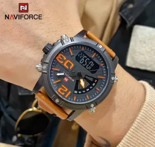 Reloj Naviforce Hombre Negro y Marrón