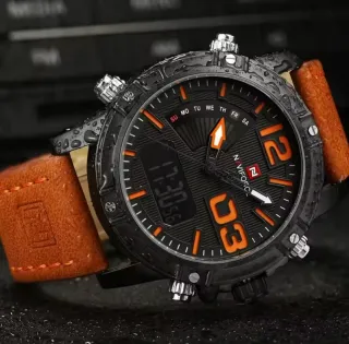 Reloj Naviforce Hombre Negro y Marrón