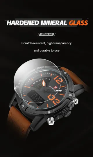 Reloj Naviforce Hombre Negro y Marrón