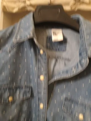 Camicia jeans donna pois