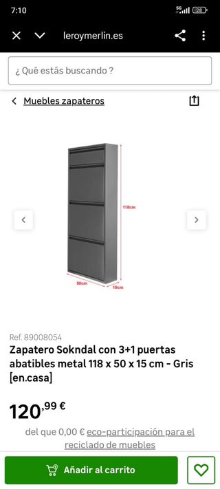 Zapatero exterior antracita