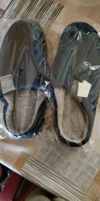 Zapatillas de casa azules 2 pares