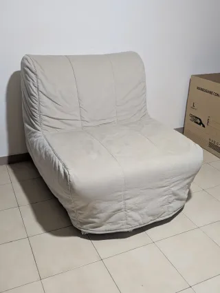 Divano letto singolo comodo beige