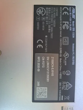 Portátil ASUS Chromebook Plata