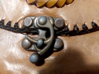 Bolso bandolera boho chic hippie de piel años 80