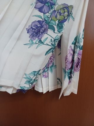 Gonna vintage seta multicolor