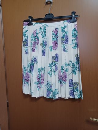 Gonna vintage seta multicolor