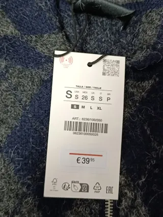 Chaqueta Zara Bomber Rombos viral talla S