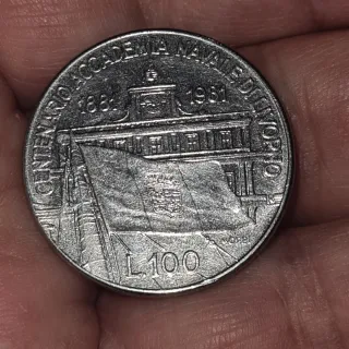 Moneta 100 Lire Accademia Navale Livorno 1981 comm
