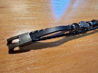 Pulsera Harley Davidson Cuero Negra