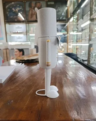 Schiaccianoci latta glitter bianco