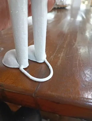 Schiaccianoci latta glitter bianco