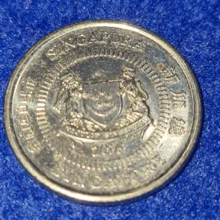 Moneta 10 Cents singapore numismatica