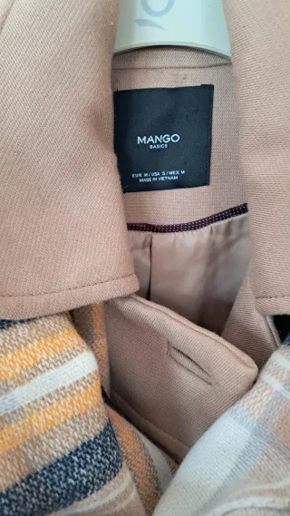 Cappotto Mango Beige con Sciarpa