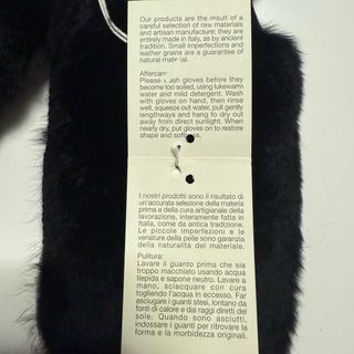 Guanti Alpo neri con pelliccia lapin