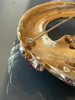 Spilla vintage pavone anni '90