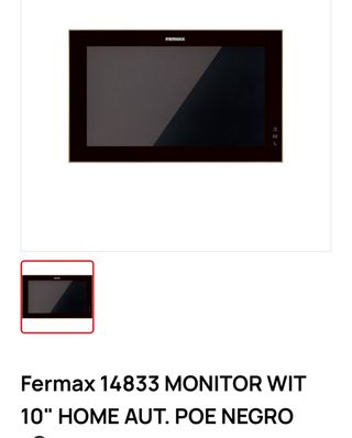 Fermax Monitor tactil 10 Home Aut. PoE